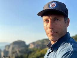 PICTURED: American ski guide Adam George, 45, who was among three killed in  horror helicopter crash in the Swiss Alps