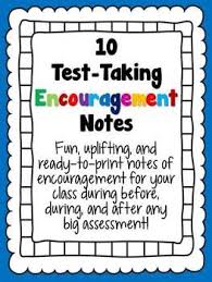 Black And White Printer Test Image Encouraging Notes For Standardized Tests Encouragement Notes Testing Motivation Testing Encouragement