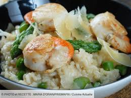 Risotto Aux Saint Jacques Et Aux Asperges Recettes Recette Recette Risotto Risotto Asperge Risotto