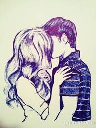 My Drawing Of Us I Love You Jenette Love Drawings Couple Drawings Boy And Girl Drawing