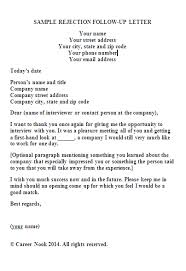 Sample Follow Up Letter To Send After Being Rejected For A Job Job Rejection Job Interview Tips Job Interview Questions