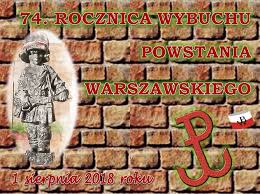 Burmistrz szczecinka zaprasza na obchody 77. Czesc I Chwala Bohaterom 1 Sierpnia 1944 1 Sierpnia 2018 Pamietamy