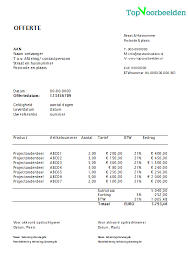 Voorbeeld Offerte Zzp