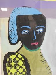 Hilda VIDAL (1941) : Femme et l'enfant. Lithographie couleur