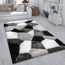 Hochwertige teppiche jetzt günstig im teppich reinisch webshop bestellen. Hochflor Teppich Wohnzimmer Shaggy 3d Effekt Abstraktes Muster Flauschig Grau Weiss Kaufen Bei Diva Teppich Center