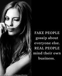 Real people are never fake, and fake people are never real