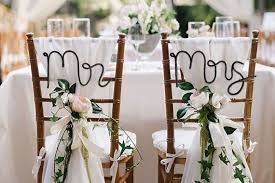 mr and mrs chair signs top table decorations wedding chair etsy in 2021 wedding chair decorations wedding chair decorations diy spring wedding decorations