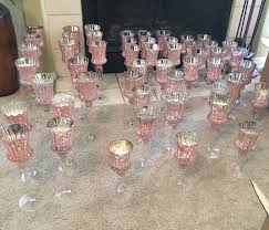 Buy mercury glass votive holders for less. Pink Mercury Glass Pedestal Vases Candle Holders