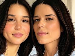 Someone, using AI app, dyed Isabel May hair brown, so to show, that she can  indeed be beliveable to be daughter of Sidney and Mark. Last picture is her  original picture, for