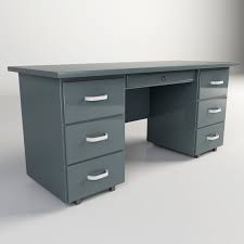 Modular workstation and storage cabinets. Steel Office Desk 3ds