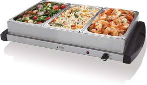 Rectangular jayco stainless steel trays, mirror finish, size: Amazon Com Oster Buffet Server Warming Tray Triple Tray 2 5 Quart Stainless Steel Chafing Dishes Kitchen Dining
