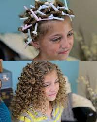 Type De Coiffure Enfant Avec Des Bigoudis Souple Cheveux Tuto Coiffure Facile Coiffure Fillette