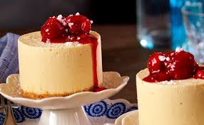 Geeister Topfenkuchen Mit Heissen Himbeeren Rezept Rezept Topfenkuchen Einfacher Nachtisch Heisse Himbeeren
