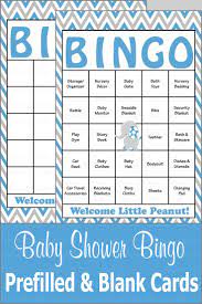 Elephant Baby Shower Baby Bingo Cards Printable Download Baby Shower Game For Boy Blue Gray B3004 Baby Shower Baby Shower Gift Bingo Baby Bingo