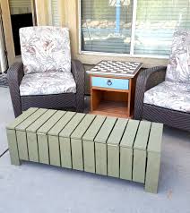 Rithland pedestal coffee table with storage. Outdoor Storage Bench Coffee Table Ana White