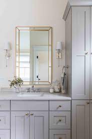 Create yours with our free room planner. Master Bathroom Grey Vanity Cabinets With Mixed Metals Silver Sconces And Gold Mirro Bathroom Vanity Designs Bathroom Cabinets Designs Custom Bathroom Vanity