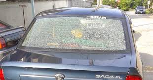 Cermin depan kereta saga blm. 9m2aim Cermin Kereta Saga Fl Retak