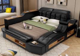 This is an extension of bed format. Ella Multifunctional Designer Leather Bed Frame Fancy Homes