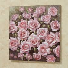 The handcrafted les fleurs pink rose spray wall sculpture brings delicate blossoms into your home. Averie Pink Rose Canvas Wall Art