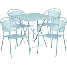 Bistro Table And Chair Set Panini 28 Inch Bistro Table And Chair Set With 4 Chairs Foldable Patio Table Set Patio Table Patio Dining Set