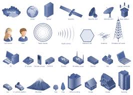 Telecommunication Networks Icons Telecommunication Systems Satellite Network Network Icon