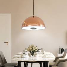 Rose Gold Dome Led Pendant Light Post Modern Metal 1 Light Hanging Pendant Lighting Beautifulhalo Com