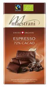 Alles rund um den aussteller maestrani schweizer schokoladen ag produkte und dienstleistungen messestand kontaktinformationen. Maestrani Edelbitter Schokolade Mit Espresso 72 Cacao 80 G Swiss Finest