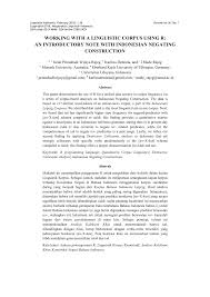 Menerangkan tentang 9 jenis kata adjektif dan contoh soalan kertas 1 untuk. Pdf Working With A Linguistic Corpus Using R An Introductory Note With Indonesian Negating Construction