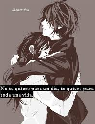 Para Toda Una Vida Para Mil Mas Para La Eternidad Asi Abrazados Fuertemente Sin Separarnos Nunca Mas Amandonos Sin D Anime Love Frases De Amor Anime Frases