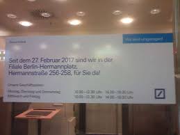 Whether you are looking for a mortgage on a new home, a convenient checking or savings account, a cd (certificate of deposit) or a retirement plan, you'll love what we have to offer. Deutsche Bank Sb Stelle 1 Bewertung Berlin Neukolln Hermannstrasse Golocal