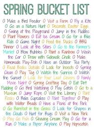 50 Things To Do This Spring Free Printable The Chirping Moms Bucket List Spring Spring Activities Spring Fun