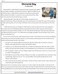 A Memorial Day Worksheet Reading Comprehension Worksheets Kindergarten Worksheets Super Teacher Worksheets