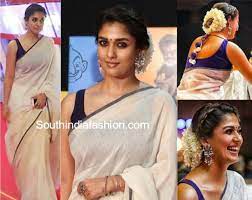 Nayanthara S Saree Look South India Fashion Saree Look Saree Hairstyles Saree Blouse Designs