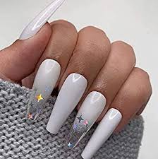 La tendencia mas guay del momento, no importa si llevas uñas cortas o largas, da igual, si solo buscas diseños de uñas sencillos. Amazon Es Unas Postizas Largas Blancas