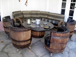 Finding a dining table and chairs for outdoor use can be like finding a diamond in the rough. Vintage Barrel Table Chairs The Allee Willis Museum Of Kitsch