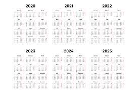 Veja aqui o calendário 2021 online. Calendar Grid 2020 2021 And 2022 Yearly Calendars 2023 2024 Years O By Tartila Thehungryjpeg Com