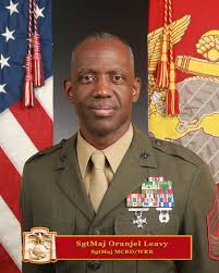 Sergeant Major Oranjel Leavy > Marine Corps Recruit Depot, San Diego >  Biography