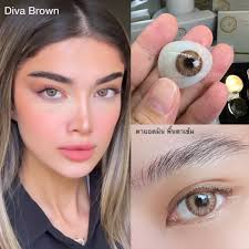 Diva Brown คอนแทคเลนส์สายฝอ มีค่าสายตา