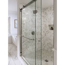 Rotolo 56 W X 76 H Bypass Semi Frameless Shower Door Semi Frameless Shower Doors Shower Doors Shower Remodel