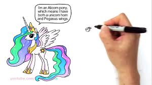 Unicorn doodles free practice sheet colouring paper funkawaii com. How To Draw Princess Celestia My Little Pony Video Dailymotion