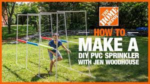Below are all the pvc materials you'll need for the project: Diy Pvc Sprinkler With Jen Woodhouse The Home Depot Kids Workshops Youtube