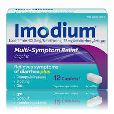 imodium multi symptom caplets for diarrhea relief with gas bloating cramps 12 ct