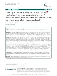 Senarai bank di malaysia yang lain: Pdf Reading The Mind Of Children In Response To Food Advertising A Cross Sectional Study Of Malaysian Schoolchildren S Attitudes Towards Food And Beverages Advertising On Television