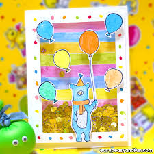 If your child wants to make crafts on his or her birthday, you've come to the right place. How To Make A Birthday Shaker Card Homemade Birthday Card Easy Peasy And Fun