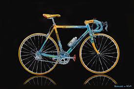 Yuzuru sunada victorious on mont ventoux…! Bianchi Of Marco Pantani Painting By Hommage Au Velo
