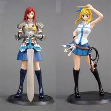 2pcs Set Anime Fairy Tail Erza Scarlet Lucy Heartfilia Pvc Figure No Box In Collectables Animation Ar Fairy Tail Erza Scarlet Anime Fairy Fairy Tail Figures