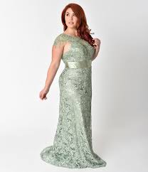 Plus Size Sage Green Lace Satin Belted Embellished Prom Gown Green Prom Dress White Lace Gown Sage Green Dress