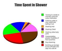 time spent in the shower pie chart funny memes funny