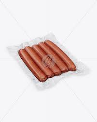 Download 5 Smoked Sausages Pack Half Side View In Packaging Mockups On Yellow Images Object Mockups PSD Mockup Templates