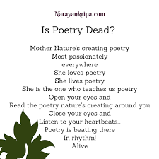 Nature Poem Is Poetry Dead Nature Poem Poems Poetry